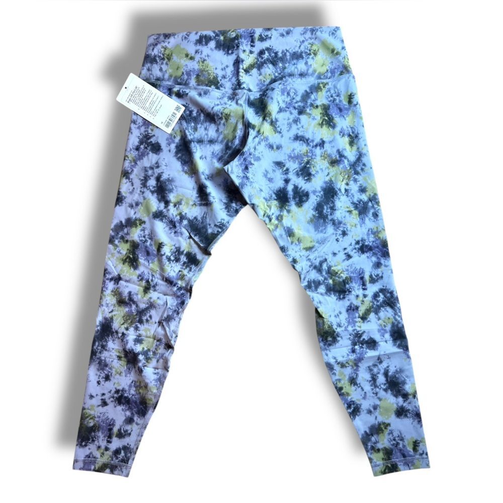 NWT Lululemon Align High Rise Pant 28" Leggings Radial Tie Dye Mauve Grey  Sz 16